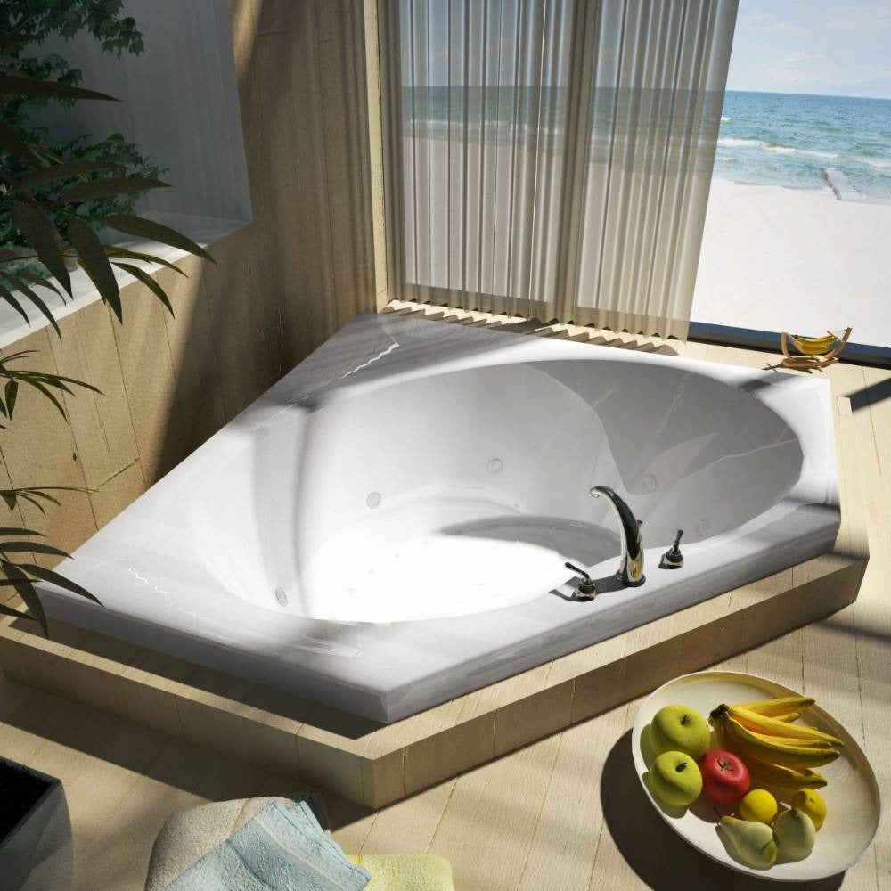 Atlantis Whirlpools Eclipse 60 x 60 Corner Air & Whirlpool Jetted Bathtub - 6060EDL