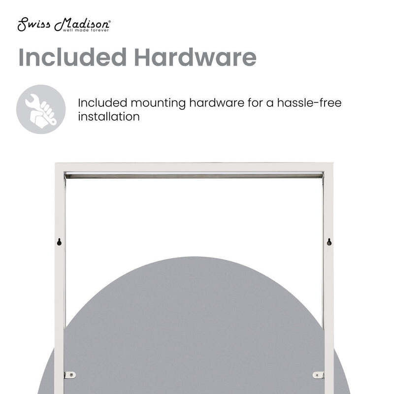 Swiss Madison Pierre 30" Vanity Mirror in Chrome