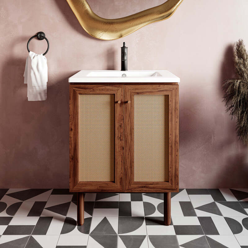 Swiss Madison Classé 24" Bathroom Vanity in Dark Walnut