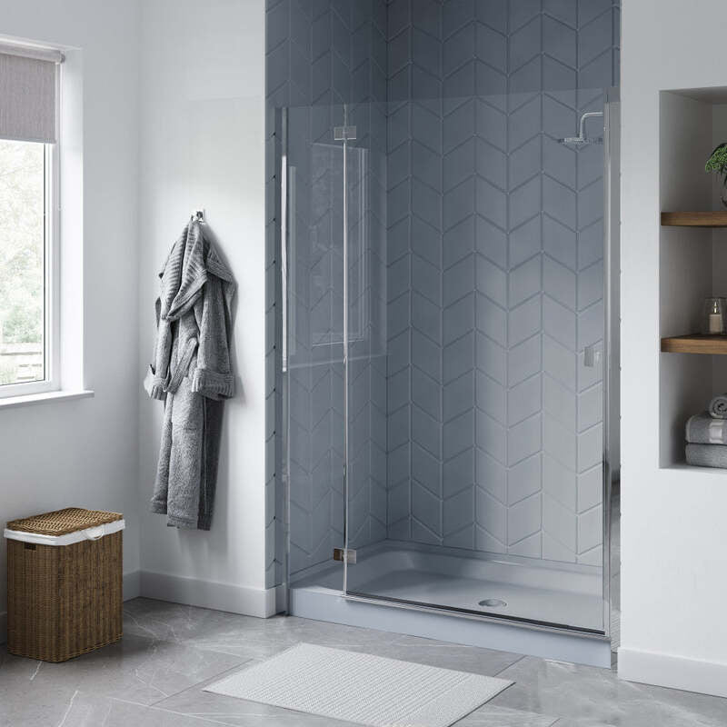 Swiss Madison Voltaire 60 x 36 Single-Threshold, Center Drain, Shower Base in Grey