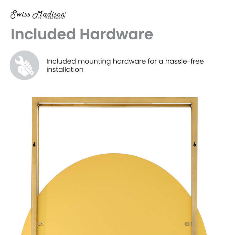 Swiss Madison Pierre 30 Vanity Mirror in Brushed Gold