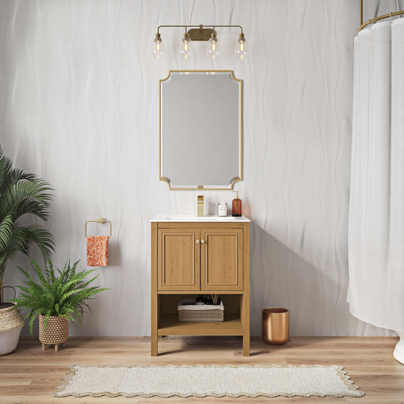 Swiss Madison Château 24" Bathroom Vanity in Natural Oak