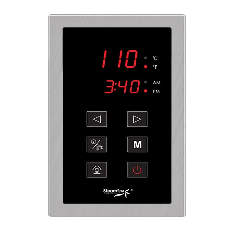 SteamSpa Indulgence 12 KW QuickStart Steam Bath Generator Package with Built-in Auto Drain