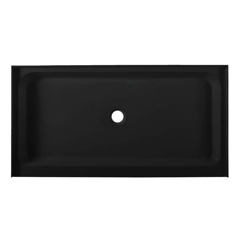 Swiss Madison Voltaire 60 x 32 Acrylic Black, Single-Threshold, Center Drain, Shower Base