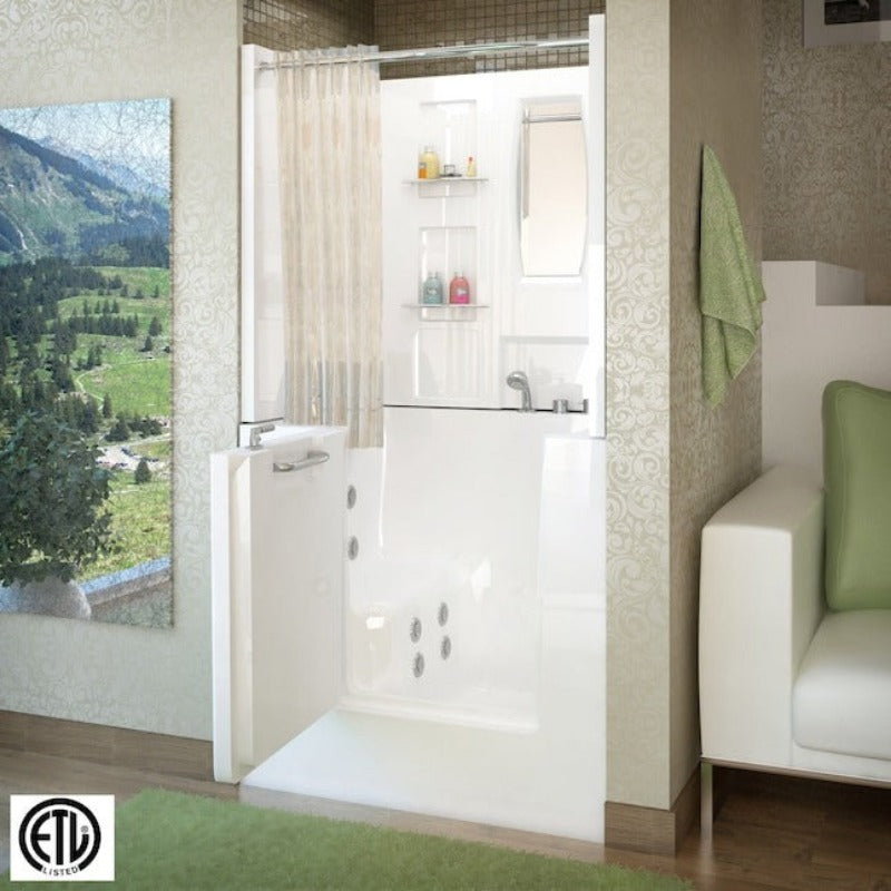 Endurance Endurance Tubs 31-in x 40-in White Acrylic Drain (Right-Hand Drain)