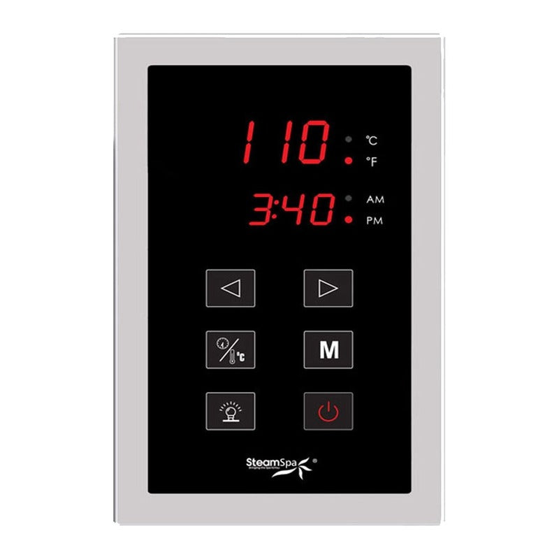 SteamSpa Indulgence 12 KW QuickStart Steam Bath Generator Package with Built-in Auto Drain