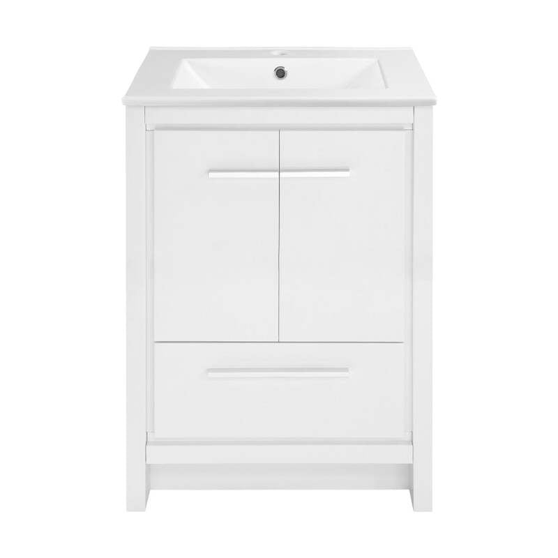 Swiss Madison Virage 24" Freestanding, Bathroom Vanity in Glossy White