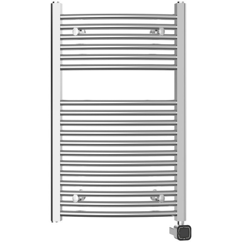 Heatgene Electric Radiator Towel Warmer with Programmable Smart Timer and Temperature Control Brushed, Chrome, Matte Black HG0285