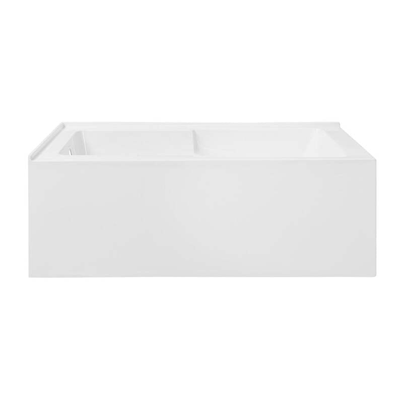 Swiss Madison Claire 60" x 32" Left-Hand Drain Drain Alcove Tub with Corner Apron