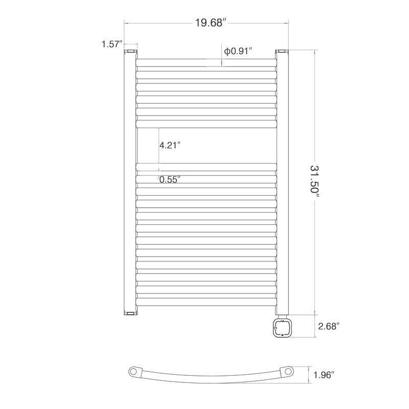 Heatgene Electric Radiator Towel Warmer with Programmable Smart Timer and Temperature Control Brushed, Chrome, Matte Black HG0285