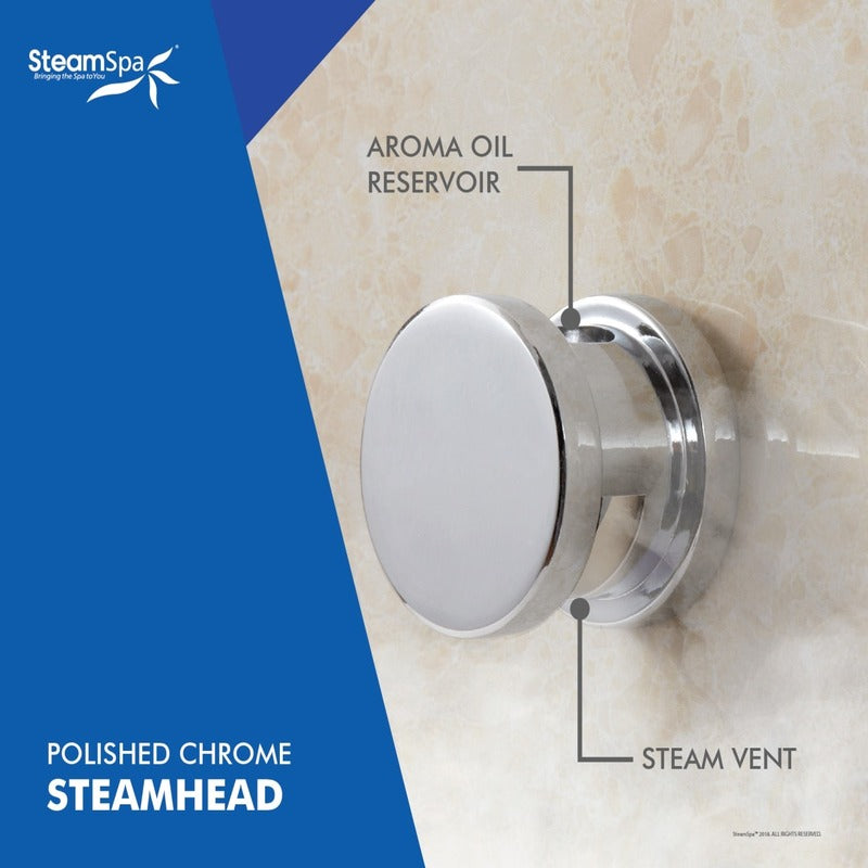 SteamSpa Black Series Bluetooth/WiFi 4.5kW QuickStart Steam Bath Generator Package