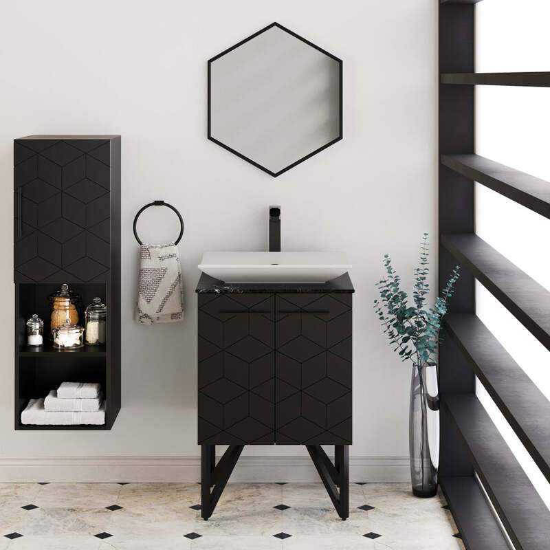 Swiss Madison Annecy 39" Vanity Mirror in Phantom Black