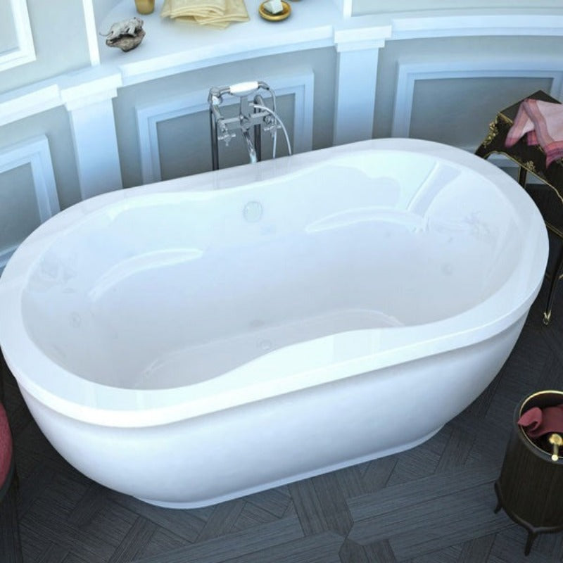 ANZZI 3471AS ATLANTIS WHIRLPOOLS EMBRACE 34 X 71 OVAL FREESTANDING SOAKER BATHTUB