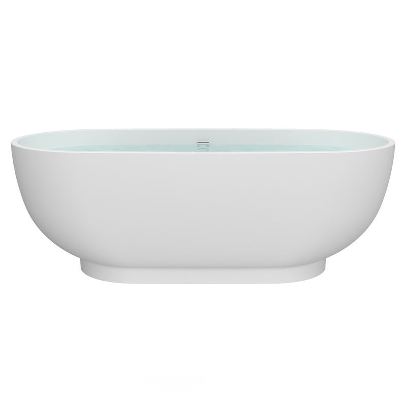 Heatgene 70" Acrylic Freestanding Soaking Tub, UPC Certified, Drain & Overflow Assembly Included HG436