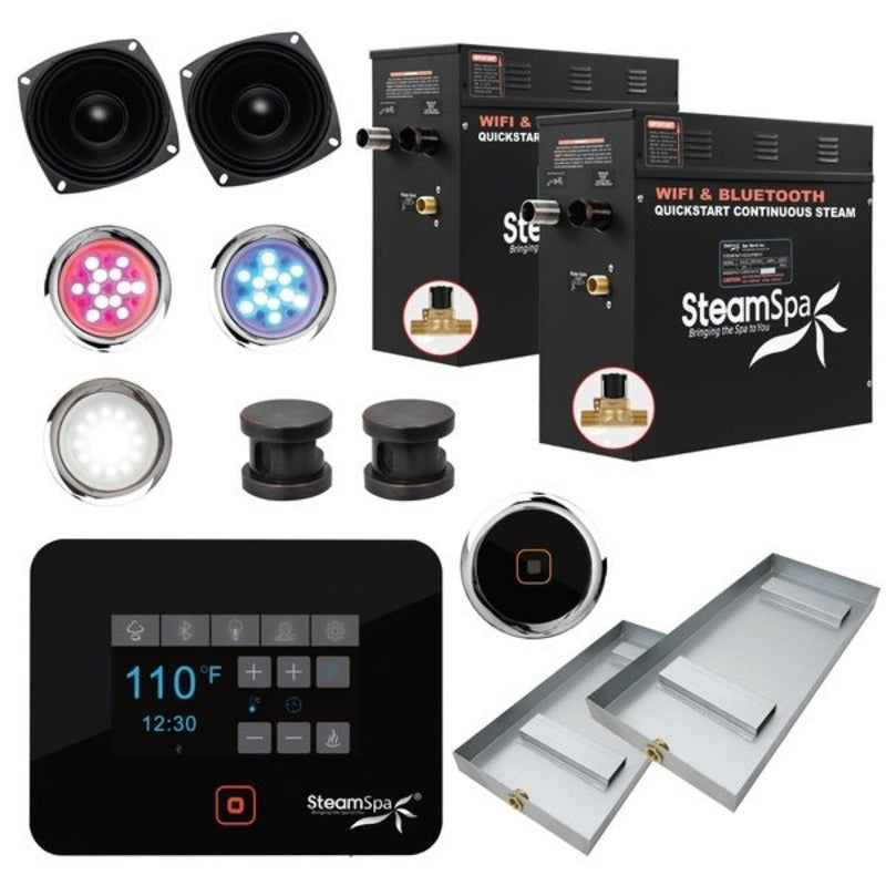 Steamspa Wifi and Bluetooth 15kW Steam Bath Generator in Oil Rubbed Bronze