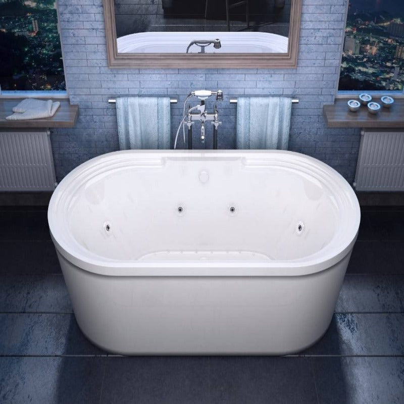 Atlantis Whirlpools Royale 34 x 67 Oval Freestanding Air & Whirlpool Water Jetted Bathtub - 3467RD