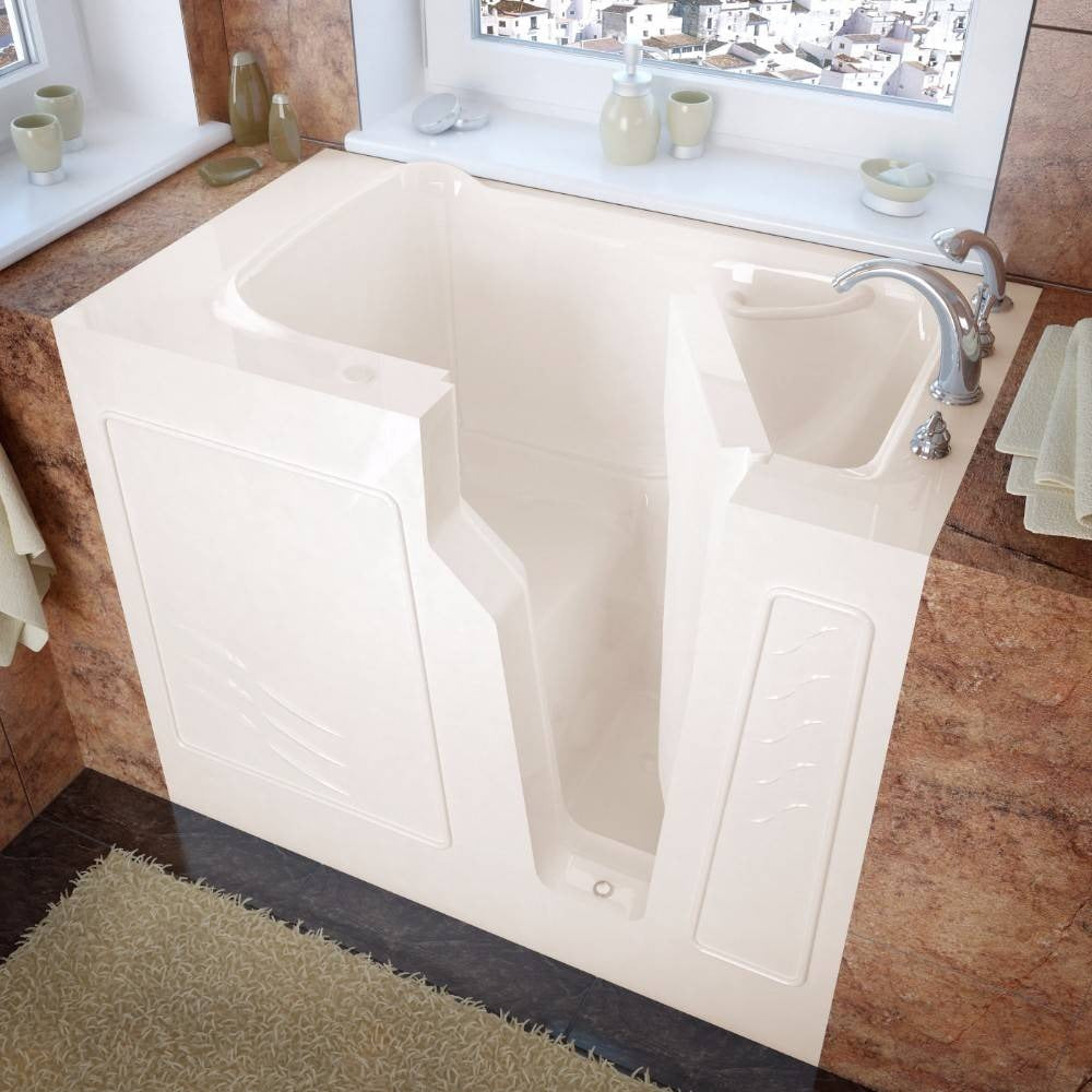 MediTub Walk-In 26 x 46 Right Drain Biscuit Soaking Walk-In Bathtub - 2646RBS