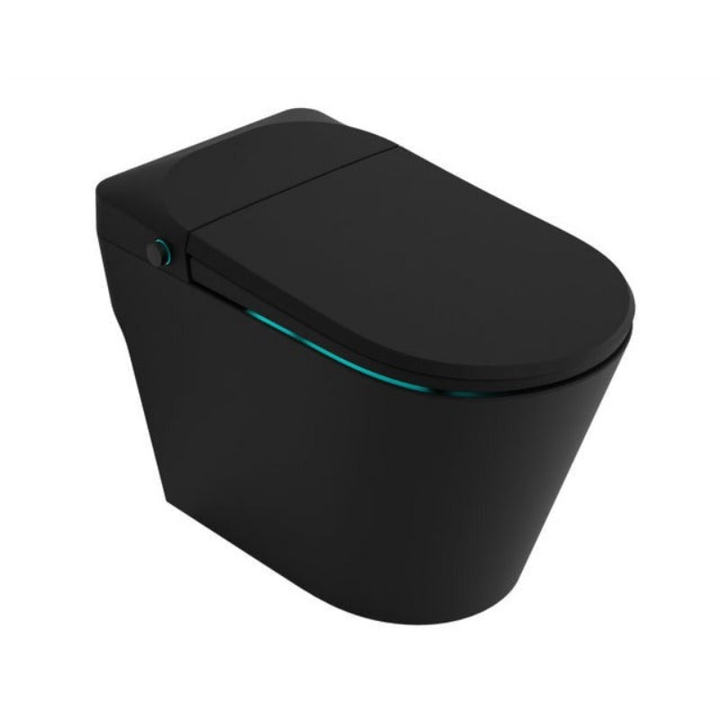 ENVO ENVO Echo Elongated Smart Toilet Bidet in Matte Black with Auto Open, Auto Flush, Voice and Wifi Controls