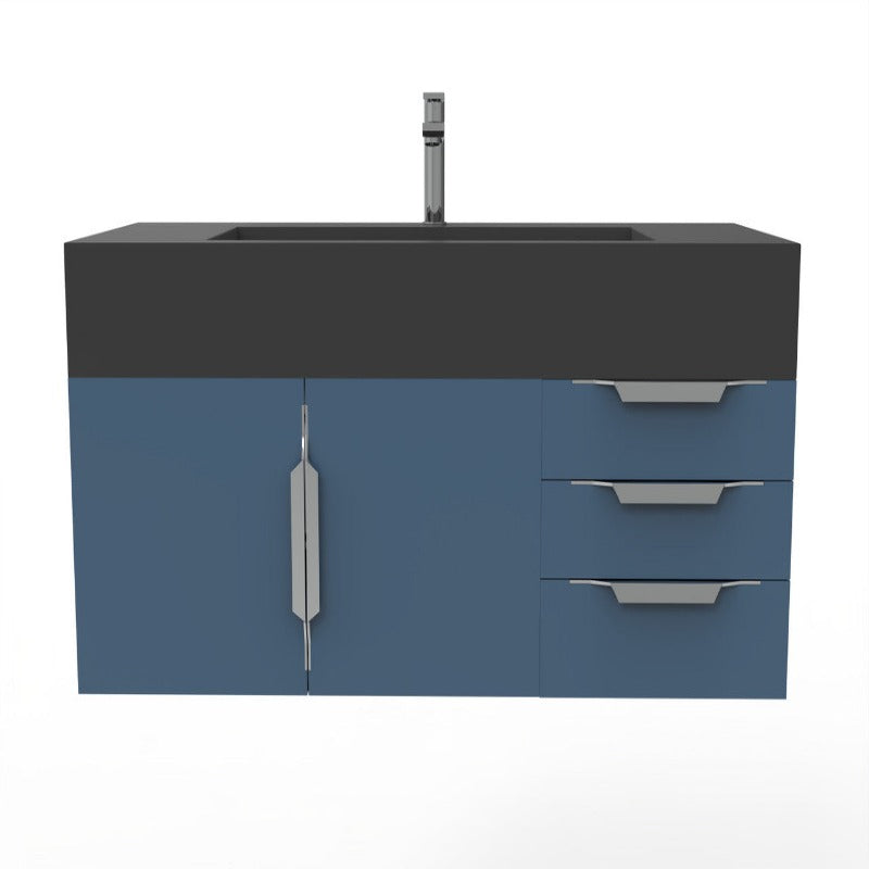 Kern 48" Blue Vanity Set with ( White / Grey / Black ) Top