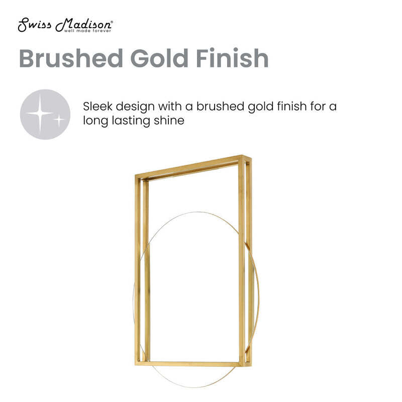 Swiss Madison Pierre 30 Vanity Mirror in Brushed Gold