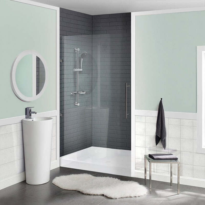 Swiss Madison Voltaire 42 x 36 Acrylic White, Single-Threshold, Center Drain, Shower Base