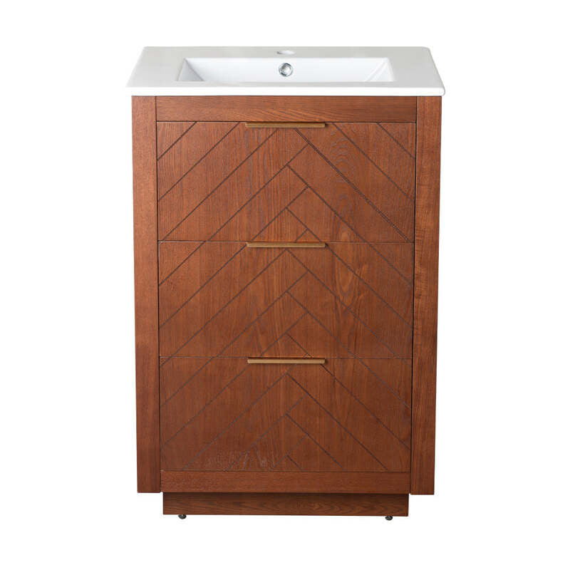 Swiss Madison Daxton 24" Bathroom Vanity in Walnut