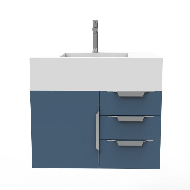 Kern 36" Blue Vanity Set with  ( White / Grey / Black )Top
