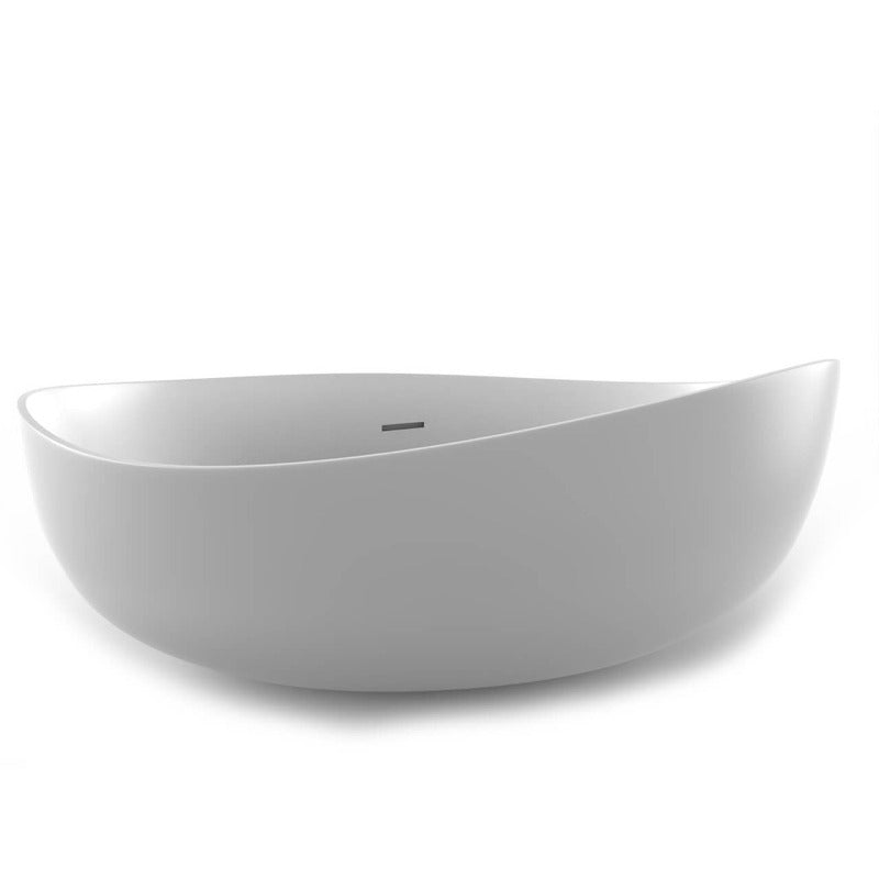 Cupertino 71" Freestanding Solid Surface Bathtub (White / Grey / Black)