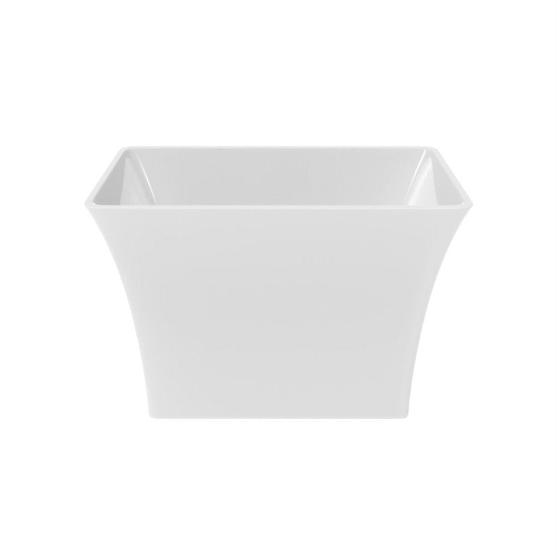 Adele 67" Modern Freestanding Rectangular Acrylic Soaking Bathtub ( White / Black )