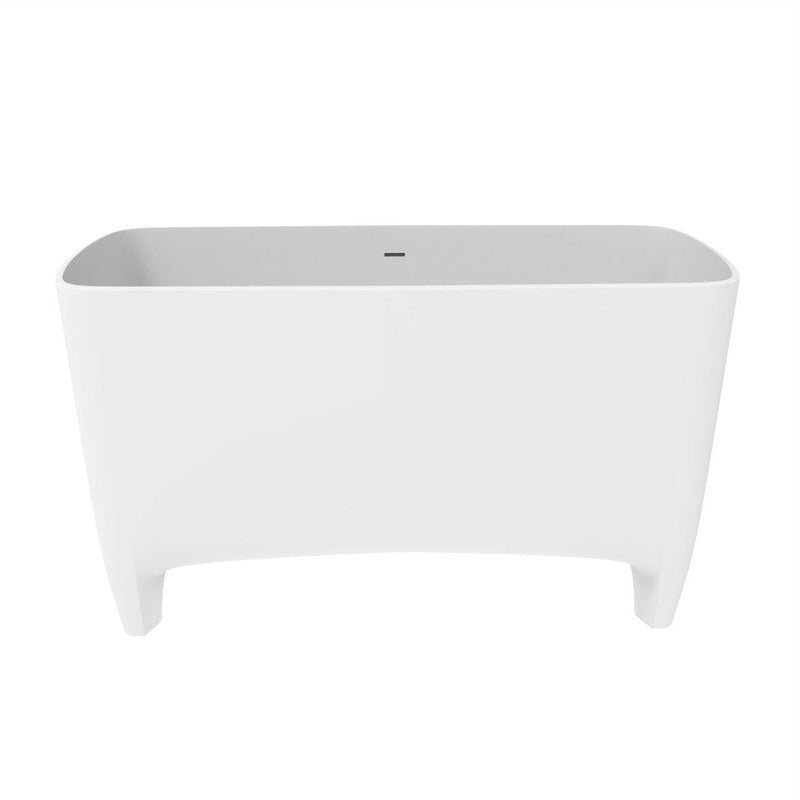 Pasadena 71" Solid Surface Freestanding Bathtub (White / Black)