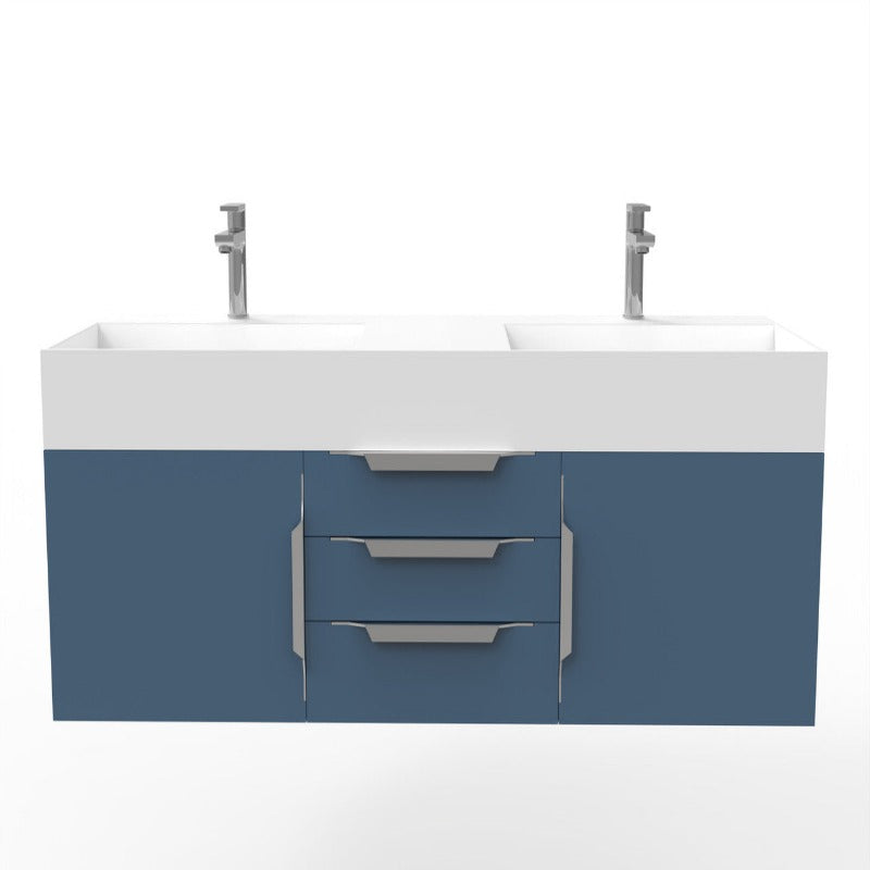 Arrowhead 60" Blue Vanity Set with ( White / Grey / Black ) Top
