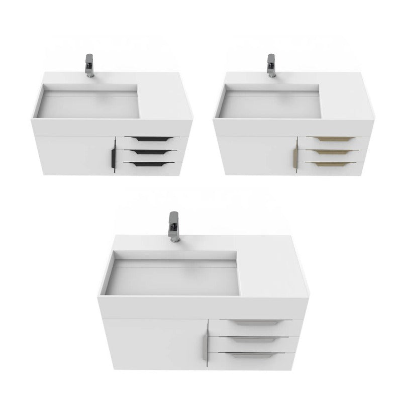 Arrowhead 36" White Vanity Set with  ( White / Grey / Black ) Top