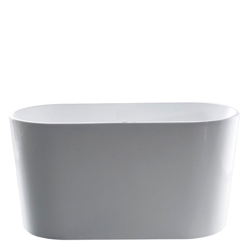 Christina 63" Freestanding Acrylic Soaking Bathtub (White / Black)