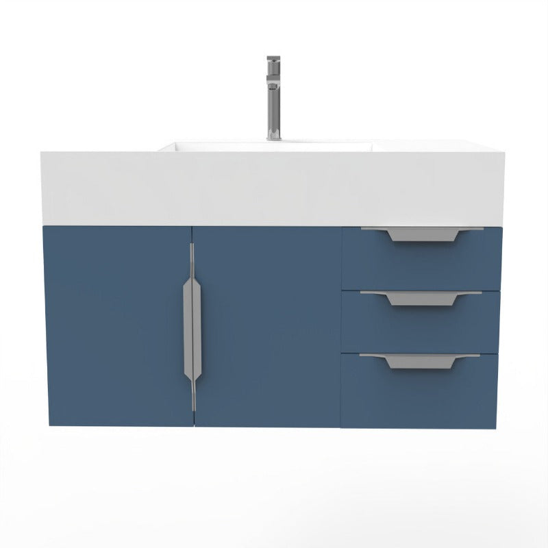Arrowhead 48" Blue Vanity Set with ( White / Grey / Black ) Top
