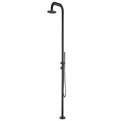 Heatgene Stainless Steel Freestanding Outdoor Shower for Outside/Swimming Pools in Matte Black - HG9008MB