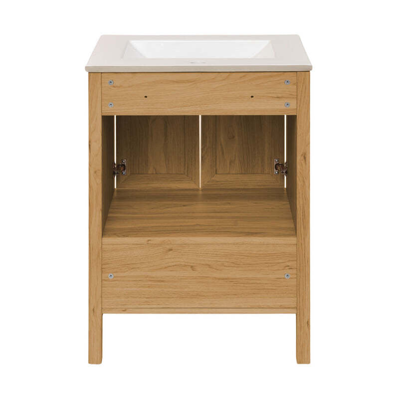 Swiss Madison Château 24" Bathroom Vanity in Natural Oak