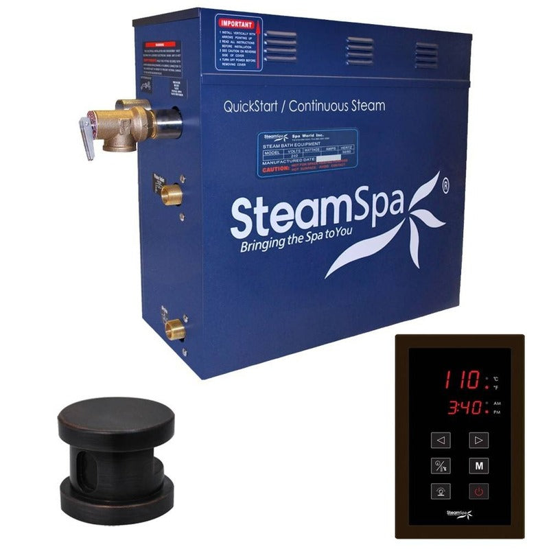 Oasis 6 KW QuickStart Acu-Steam Bath Generator Package in Oil Rubbed Bronze - SteamSpa OAT600OB