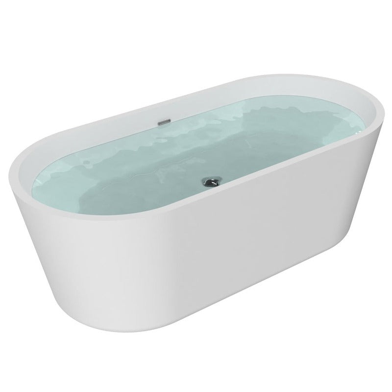 Heatgene Freestanding Soaking Tub UPC Certified Drain & Overflow Assembly Included HG476