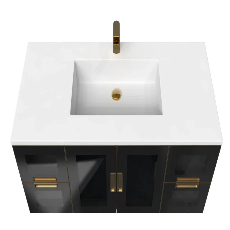 Cristobal 48" Modern Wall Mounted Bathroom Vanity Set