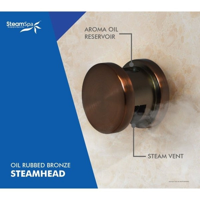 Steamspa Wifi and Bluetooth 15kW Steam Bath Generator in Oil Rubbed Bronze