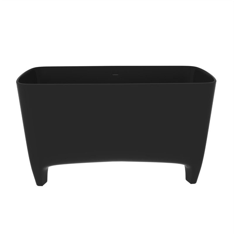 Pasadena 71" Solid Surface Freestanding Bathtub (White / Black)