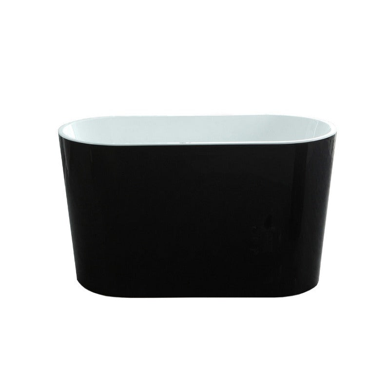 Christina 63" Freestanding Acrylic Soaking Bathtub (White / Black)