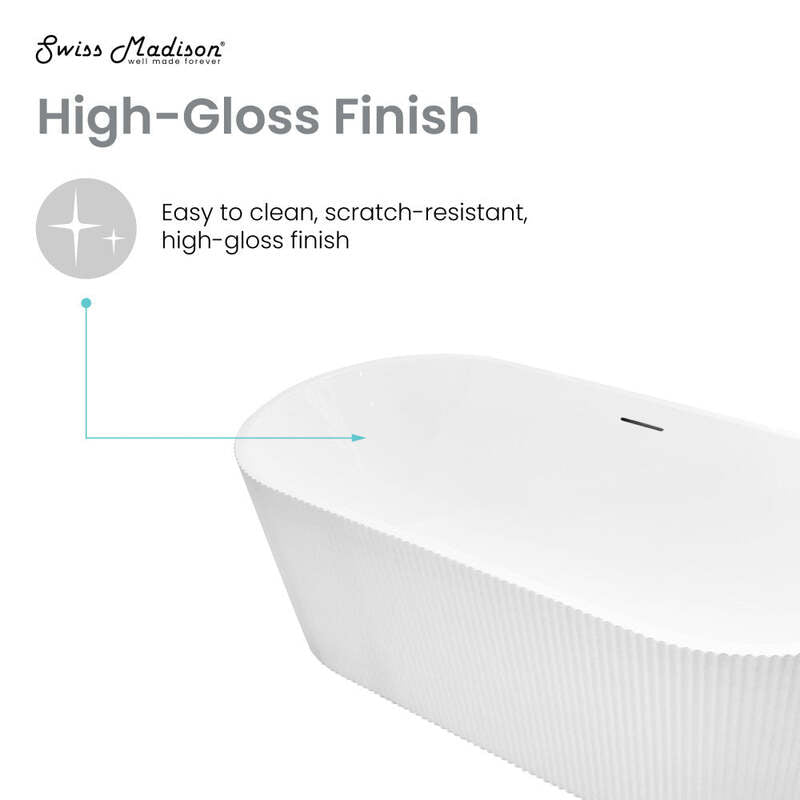 Swiss Madison Lafayette 67” Freestanding Bathtub