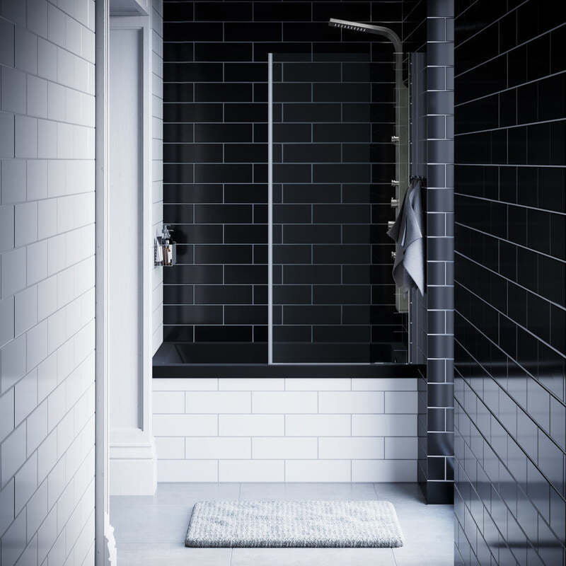 Swiss Madison Voltaire 48" X 32" Right-Hand Drain Alcove Bathtub in Matte Black