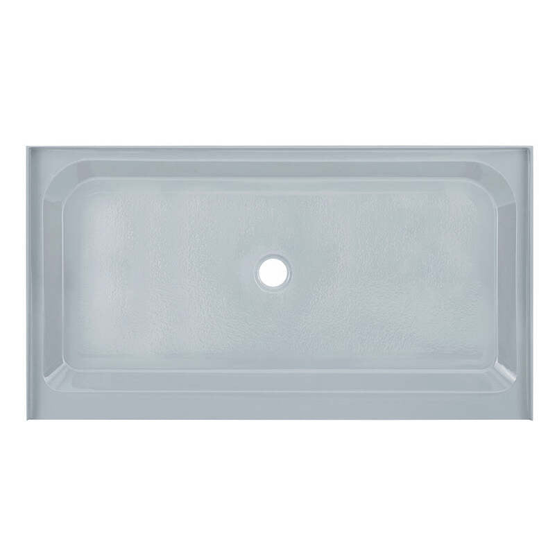 Swiss Madison Voltaire 60 x 36 Single-Threshold, Center Drain, Shower Base in Grey