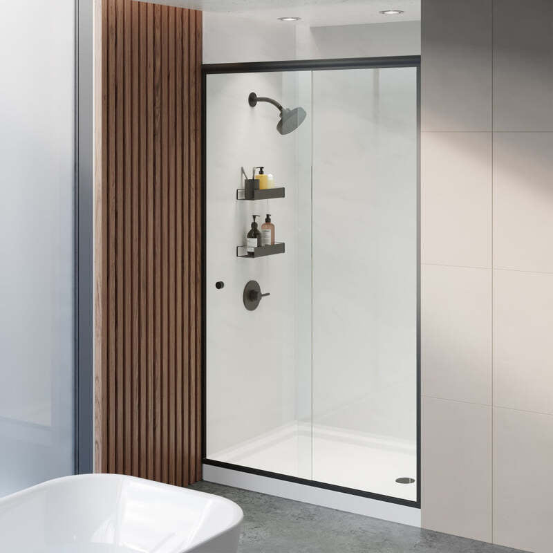 Swiss Madison Carré 48" x 36" Acrylic White, Single-Threshold, Right Drain, Shower Base