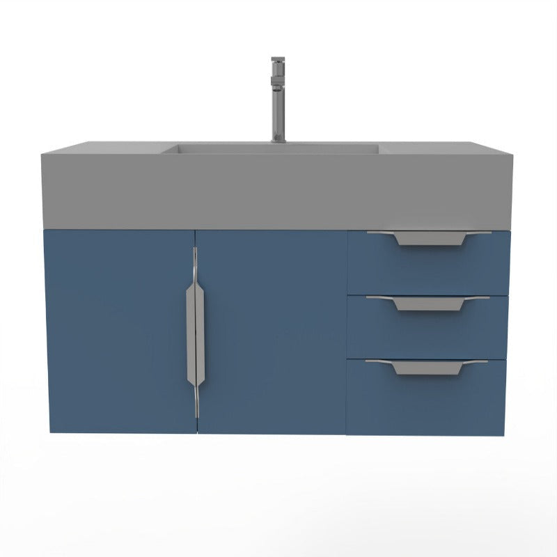 Arrowhead 48" Blue Vanity Set with ( White / Grey / Black ) Top