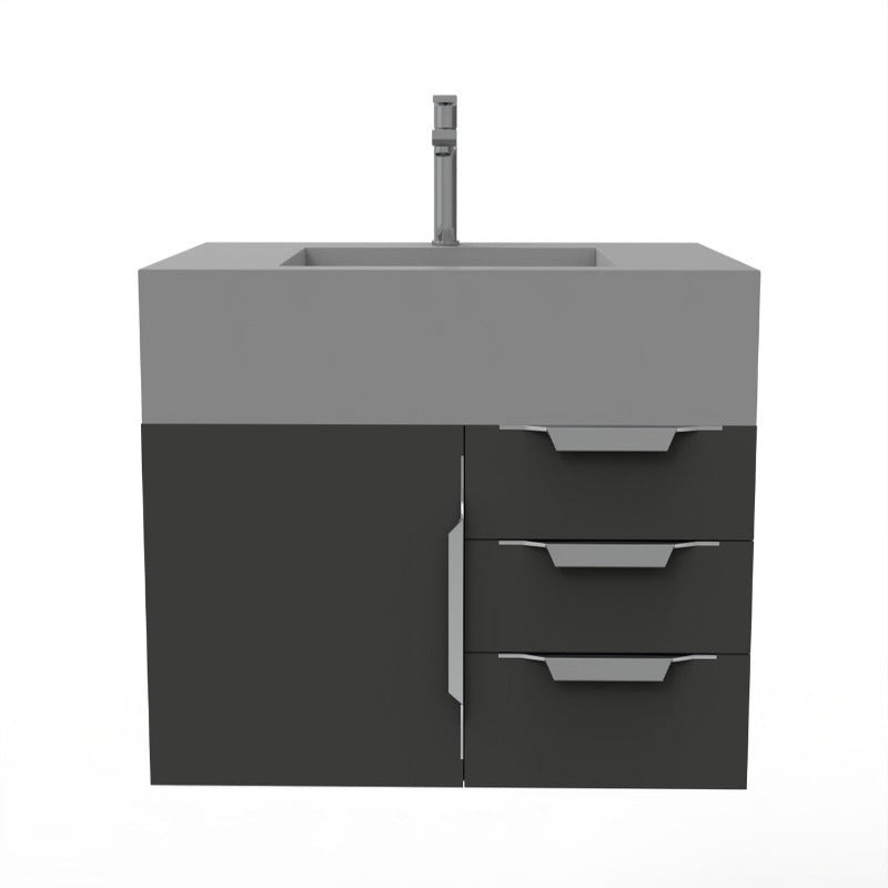Kern 36" Black Vanity Set with ( White / Grey / Black) Top