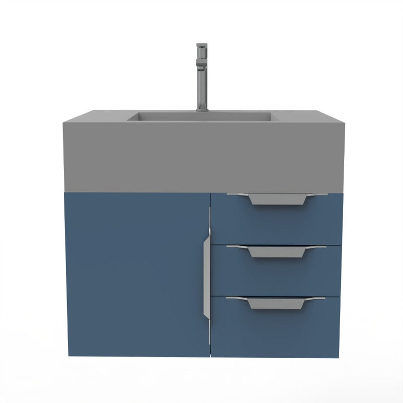 Kern 36" Blue Vanity Set with  ( White / Grey / Black )Top
