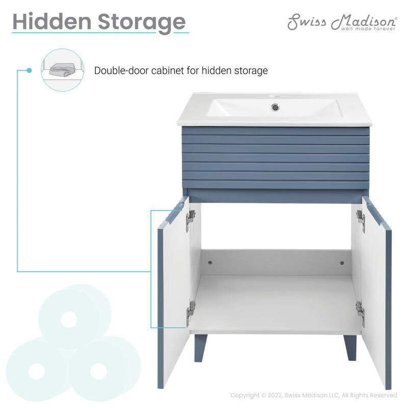 Swiss Madison Bernay 24" Bathroom Vanity in Heather